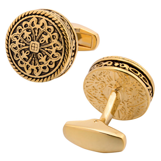  Carved Antique Silver Greek Royal Pattern Cufflinks  High-End
global-swanky 3
