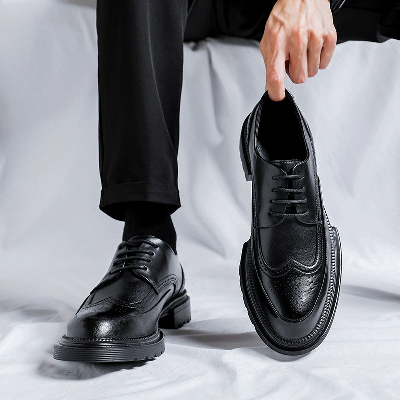 Casual Brogue Platform Leather Shoes For Men Modern Style
Global swanky 1