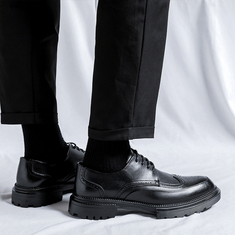 Casual Brogue Platform Leather Shoes For Men Modern Style
Global swanky 2