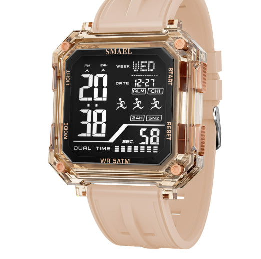 Casual Fashionable Stopwatch Alarm Sports Watch for Students
global-swanky 3