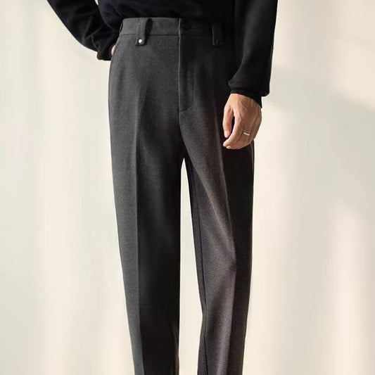 Casual Straight-Leg Suit Pants for Men with Stylish Look globalswanky 01