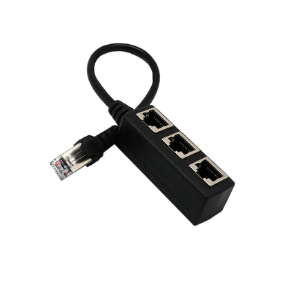 Cat6 Network Cable Splitter with One Male & Three Female Ends Global swanky 2