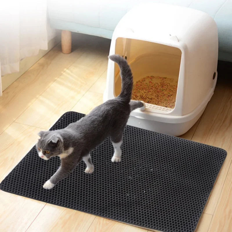 Cat's Essentials Pet Cat Litter Pad Waterproof EVA Double Layer Pet Litter Box Pad Cleaning Pad Cat Supplies Accessories Global swanky 2