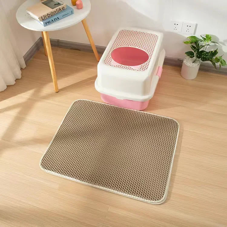 Cat's Essentials Pet Cat Litter Pad Waterproof EVA Double Layer Pet Litter Box Pad Cleaning Pad Cat Supplies Accessories Global swanky 3