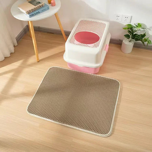 Cat's Essentials Pet Cat Litter Pad Waterproof EVA Double Layer Pet Litter Box Pad Cleaning Pad Cat Supplies Accessories Global swanky 3