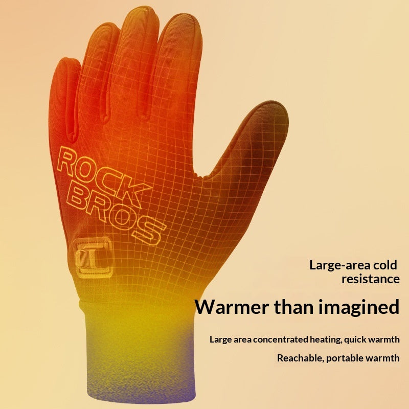 Charging Heating Warming Touchscreen-compatible Cycling Gloves Global swanky 2