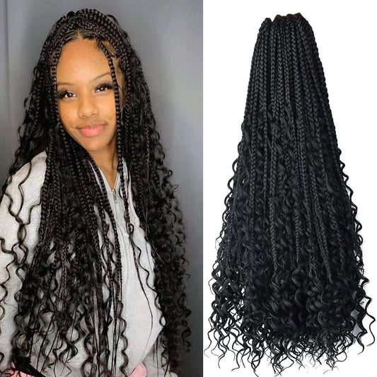  Chemical Fiber Hair Three-Strand African Braid Crochet Style
global-swanky 1