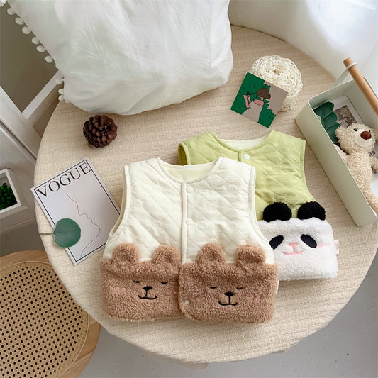  Children’s Cartoon Fleece Vest Windproof Thick Winter Jacket
global swanky 1