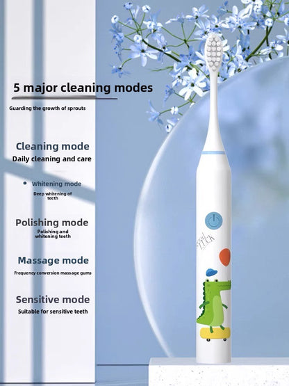 Children's Electric Toothbrush Soft Bristles Sensitive Gums global-swanky 1