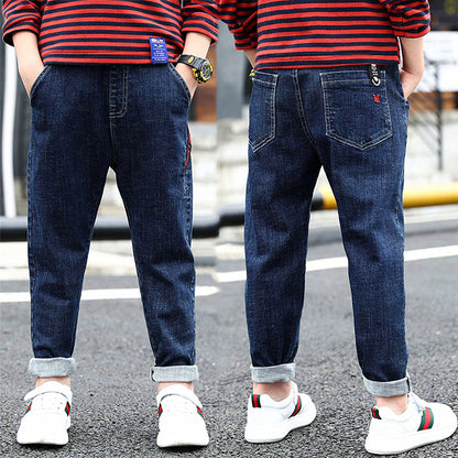 Children's Jeans Spring And Autumn New Boy High-stretch Jeans Global swanky 3