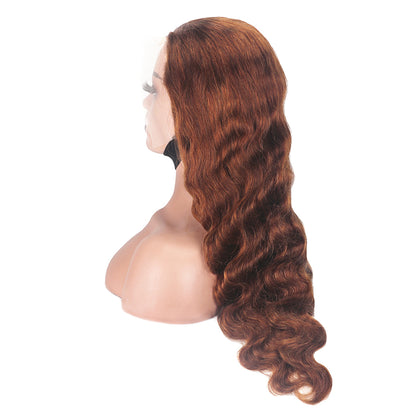 Chocolate Brown Body Wave Lace Front Wig for a Bold Look globalswanky 03