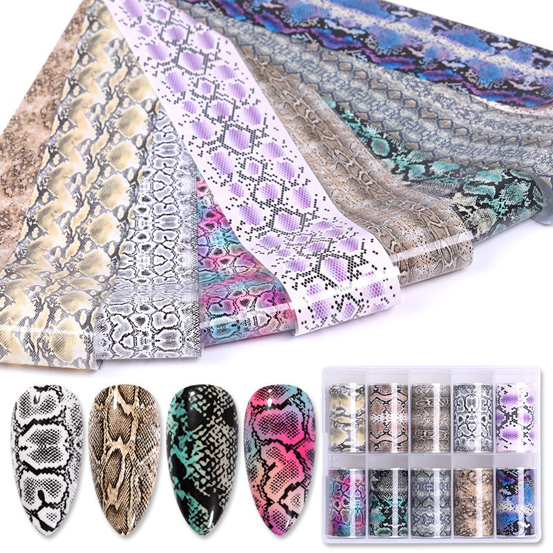 Classic Manicure Nail Sticker Set – Ins Snake Star Designs global swanky 2