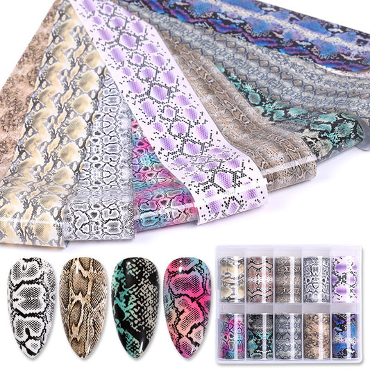Classic Manicure Nail Sticker Set – Ins Snake Star Designs global swanky 2