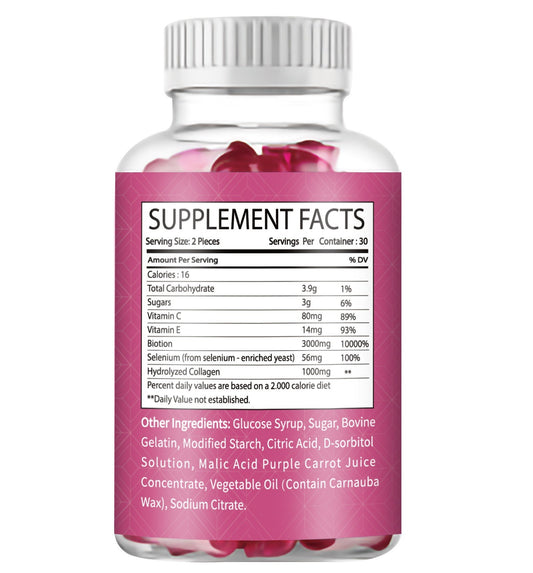 Collagen Gummies for Glowing Skin, Hair & Nail Health global swanky 3