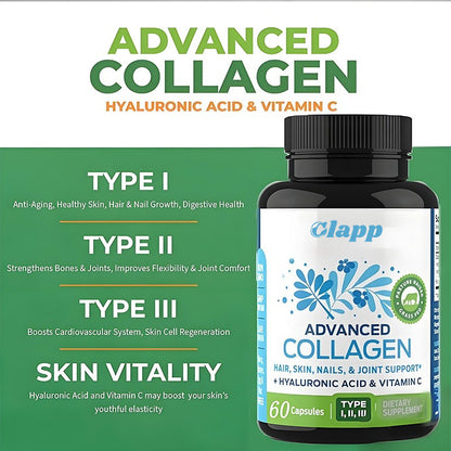 Collagen Supplement Capsules with Hyaluronic Acid and Vitamin C Global Swanky 1