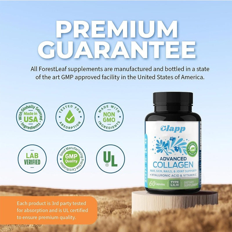 Collagen Supplement Capsules with Hyaluronic Acid and Vitamin C Global Swanky 2
