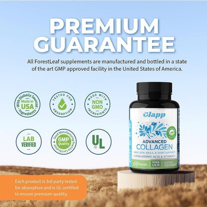 Collagen Supplement Capsules with Hyaluronic Acid and Vitamin C Global Swanky 2