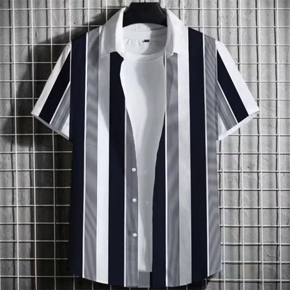 Color Simple Striped Men’s 3D Printing Short Sleeve T-Shirt
global-swanky 3