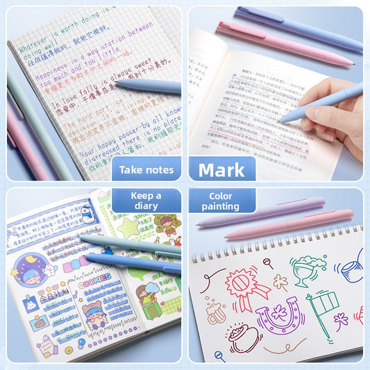 Colored Quick-Drying Morandi Journal Pens for Daily Notes globalswanky 03