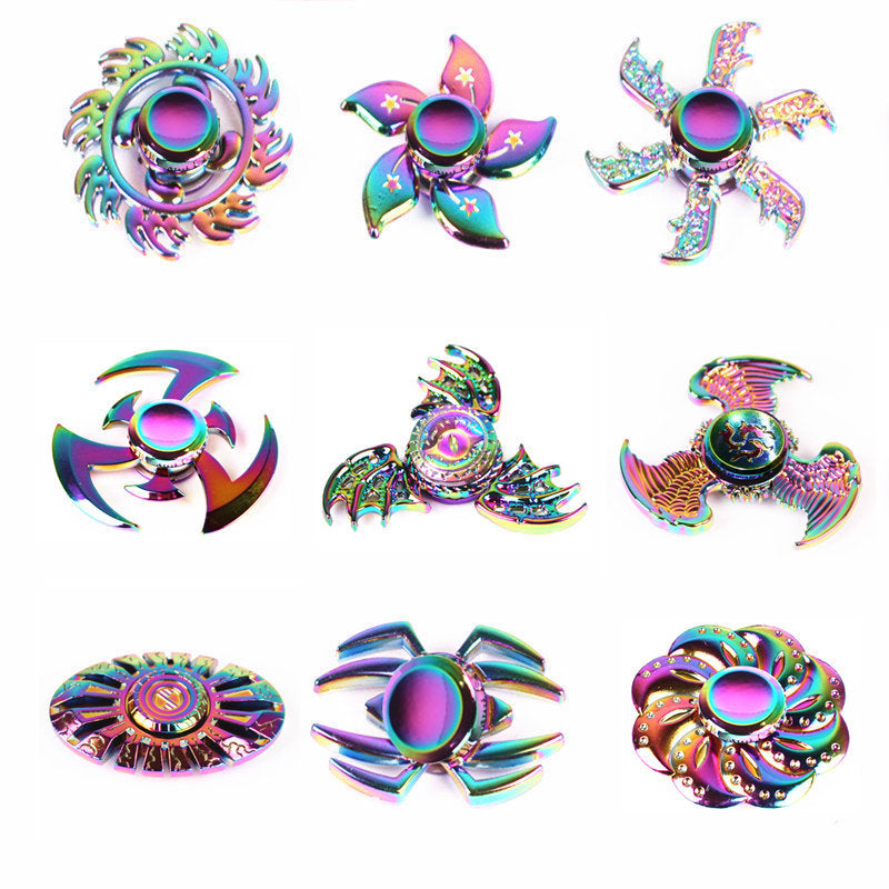 Colorful Alloy Fidget Spinner Electroplating Toy for Kids globalswanky 03