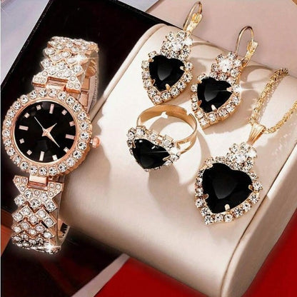 Colorful Crystals Quartz Jewelry Suit with Watch Stylish Set
global-swanky 2