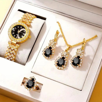 Colorful Crystals Quartz Jewelry Suit with Watch Stylish Set
global-swanky 3