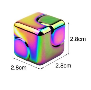 Colorful Metal Rubik's Cube Fingertip Gyro Spinner Toy Gift globalswanky 02