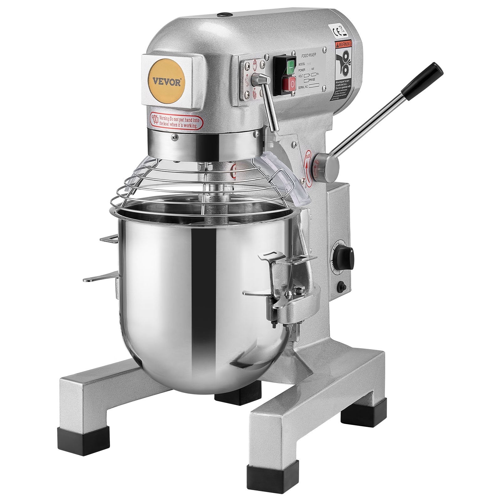 Commercial Food Mixer 10L 3 Speed 550W Restaurant Doughs globalswanky 01