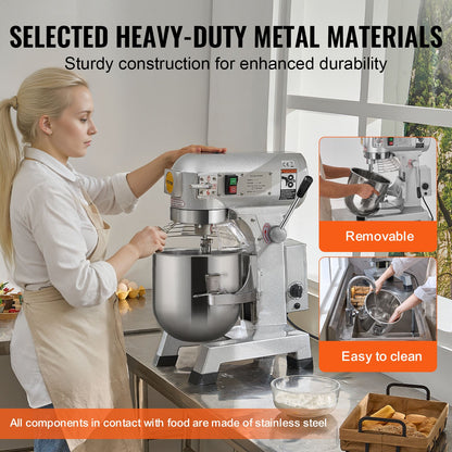 Commercial Food Mixer 10L 3 Speed 550W Restaurant Doughs globalswanky 03