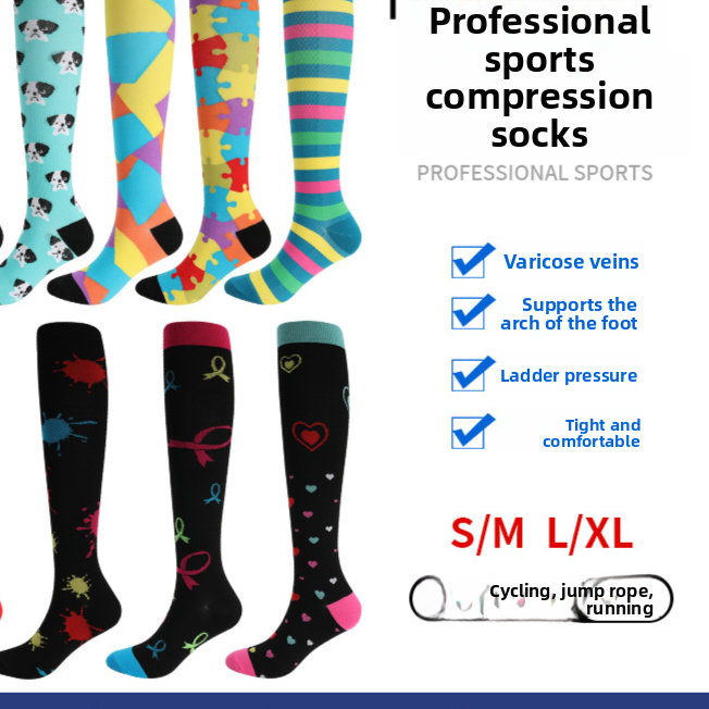 Compression Sports Socks for Running Cycling Daily Support globalswanky 01