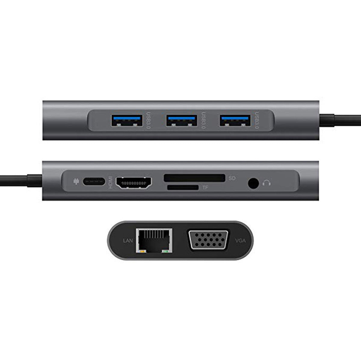 Computer Expansion Hub for HDMI VGA Ethernet PD and TF Access Global swanky 2