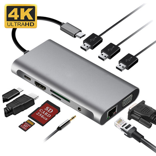 Computer Expansion Hub for HDMI VGA Ethernet PD and TF Access Global swanky 3