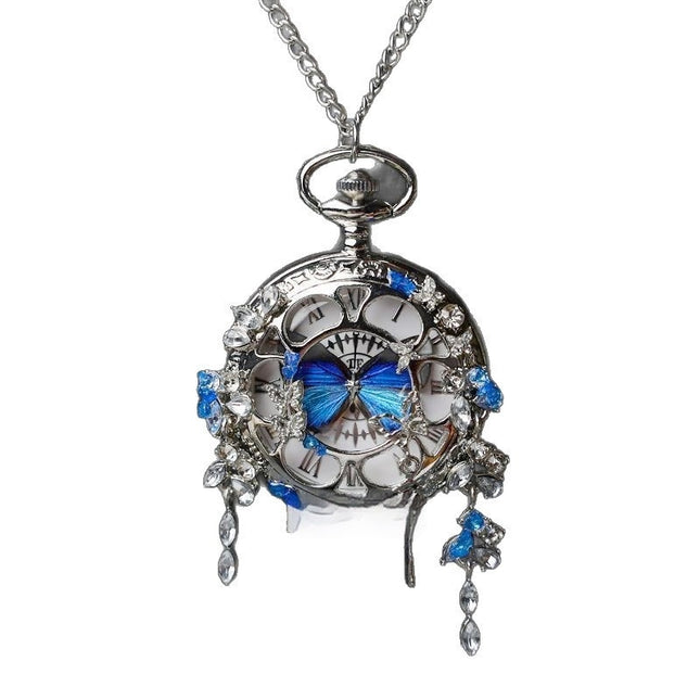  Couples Teal  Green Butterfly Animated Pocket Watch  Romantic
global-swanky 2