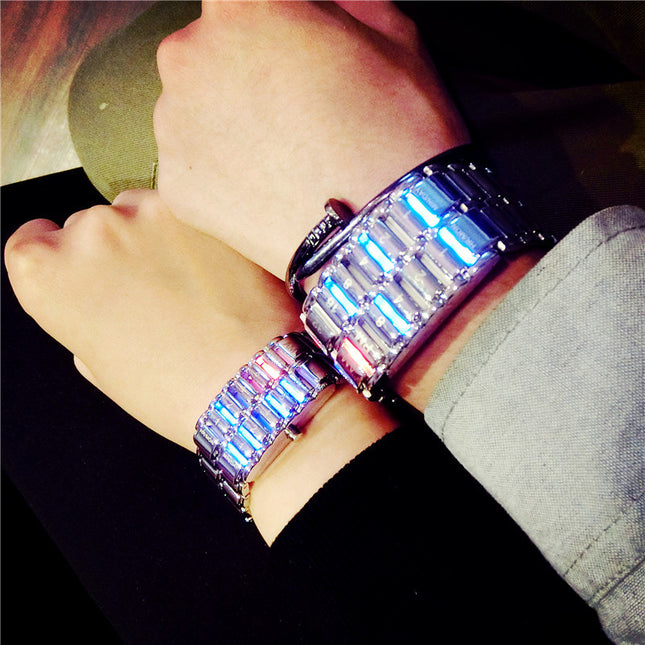 Creative LED Light Men & Women Digital Wristwatch – Stylish 
global-swanky 1