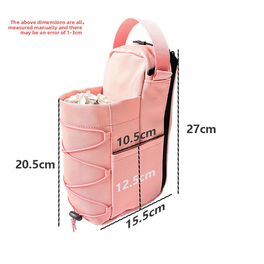 Crossbody Water Bottle Pouch with Magnetic Drawstring Strap globalswanky 03