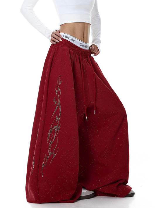 Curved Knife Style Sweatpants Wide Leg Pants for Daily Wear globalswanky 03