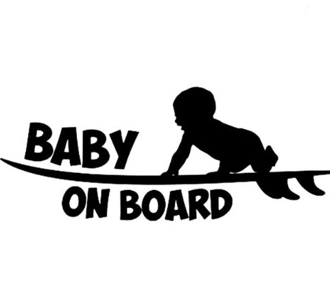 Cute Baby on Board Car Stickers Safety Warning Decals global swanky 2