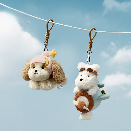 Cute West Highland Puppy Schnauzer Doll Bag Keychain Pendant global swanky 2