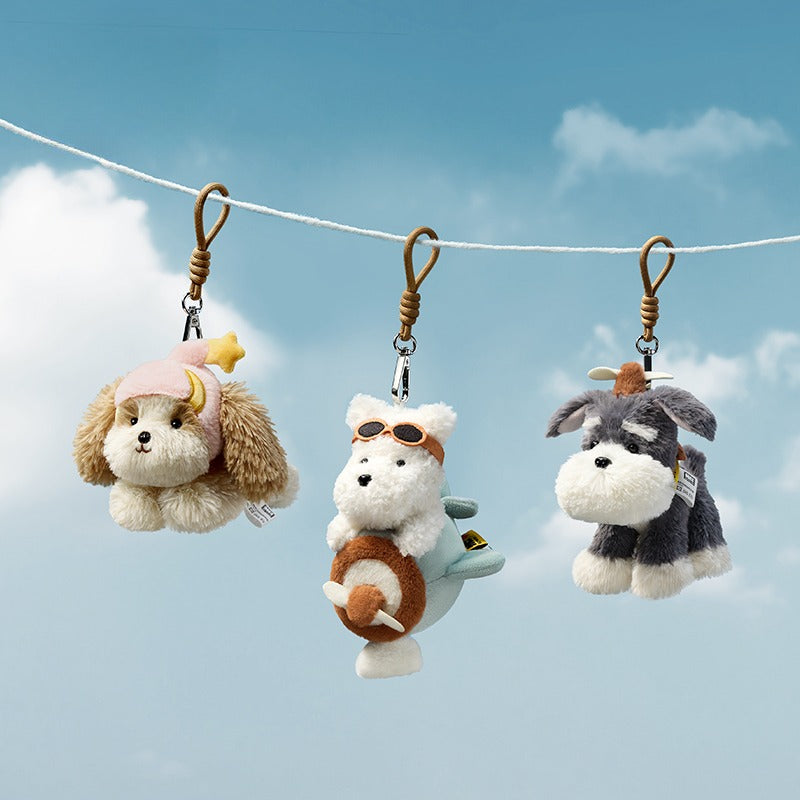 Cute West Highland Puppy Schnauzer Doll Bag Keychain Pendant global swanky 3