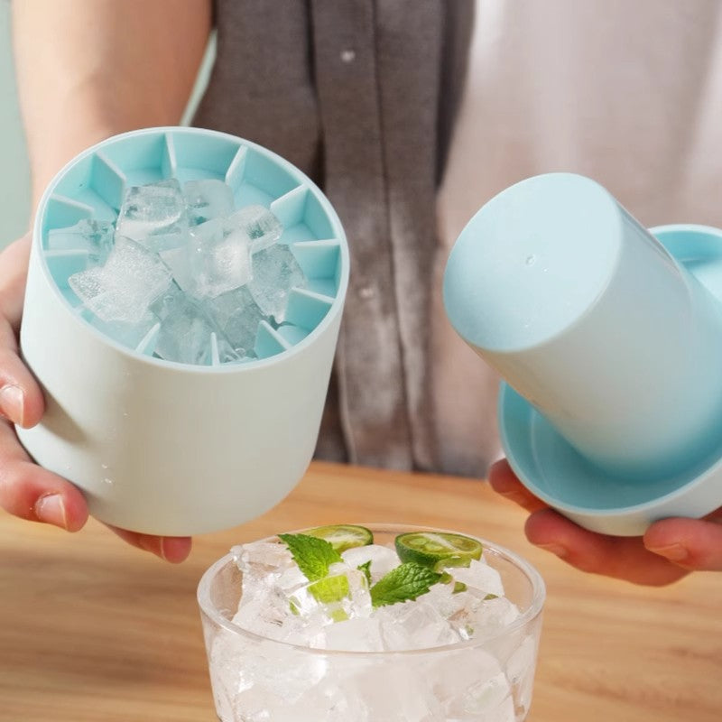 Cylinder Silicone Ice Cube Tray Mould for Easy Ice Release  global-swanky  2