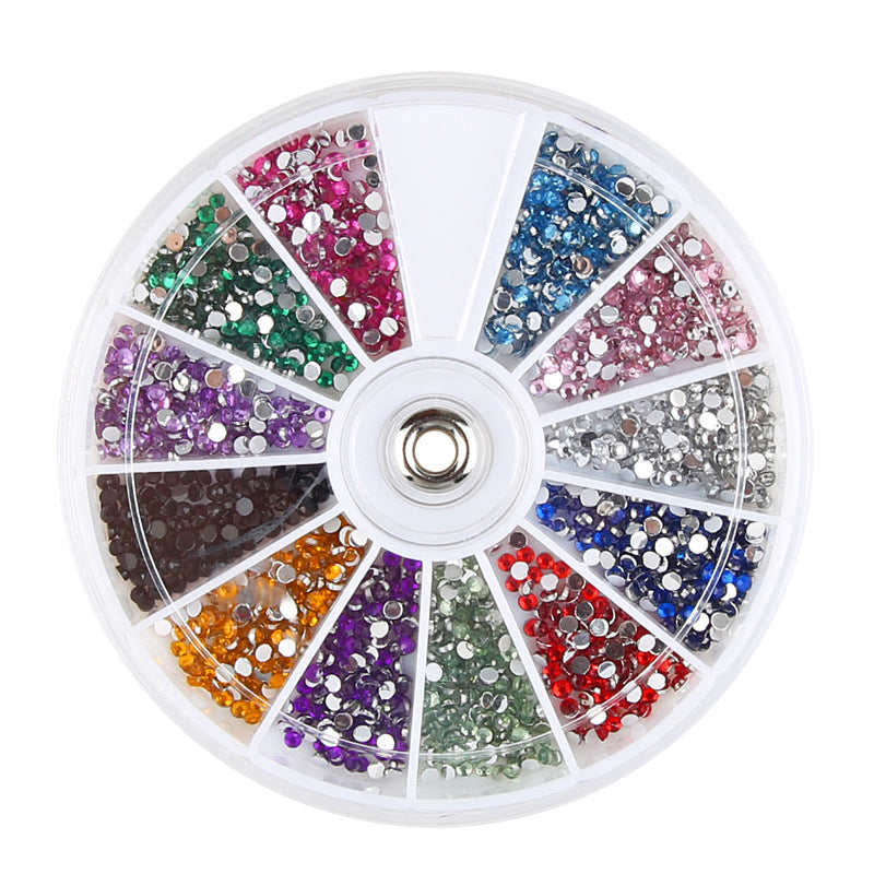 Diamond Fake Nails – 12 Colors Domestic Rhinestone Nail Set
globalswanky 01