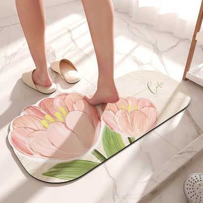 Diatomaceous Earth Bath Mat for Quick-Dry Bathroom Comfort Global Swanky 2