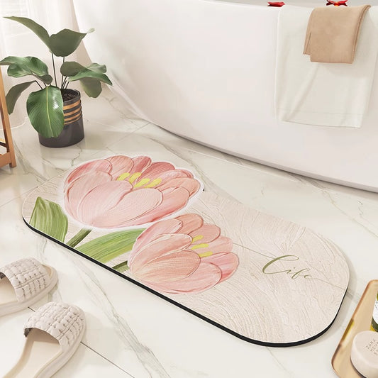 Diatomaceous Earth Bath Mat for Quick-Dry Bathroom Comfort Global Swanky 3