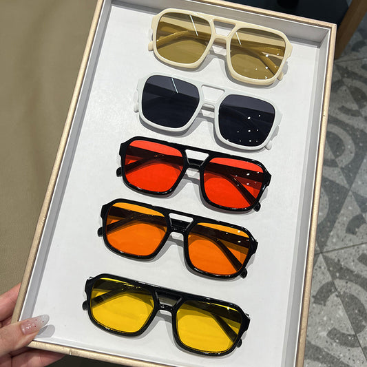 Double Beam Candy Color Sunglasses for Chic Summer Style globalswanky 01