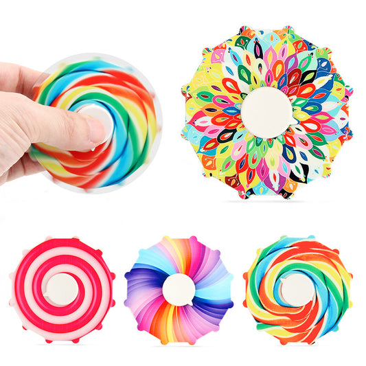 Double Sided Colorful Hand Spinner Pressure Reduction Toy globalswanky 01