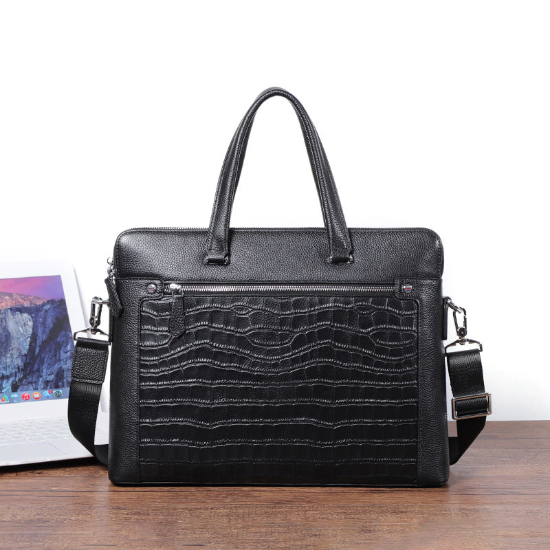 Double Zipper Compartment Briefcase For Men Business Use Daily Global swanky 2