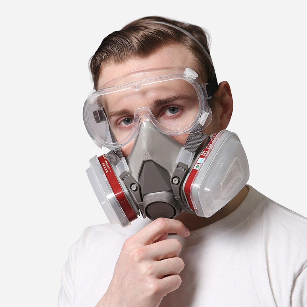 Dual-Cartridge Respirator Mask for Painting & Workshop Safety Global swanky 1