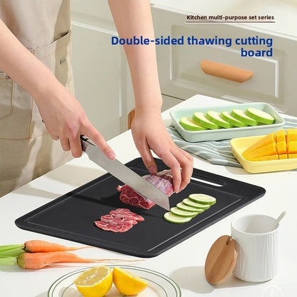 Dual-Sided Aluminum Cutting Board with Knife Sharpener Global swanky 3