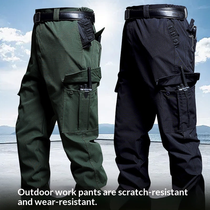 Durable Multi-Pocket Loose-Fit Tactical Utility Work Pants globalswanky 01