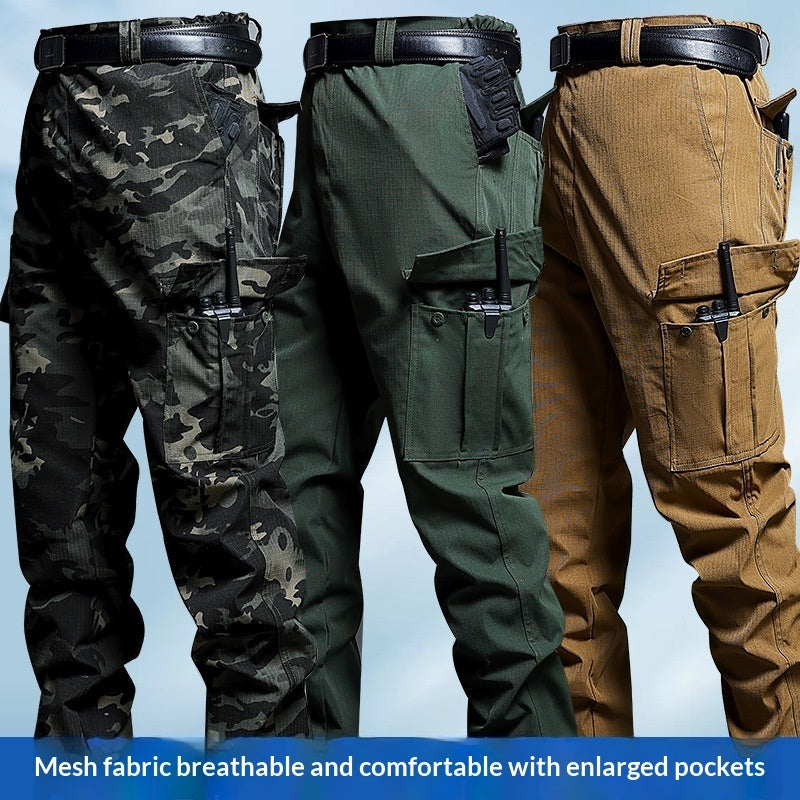 Durable Multi-Pocket Loose-Fit Tactical Utility Work Pants globalswanky 03